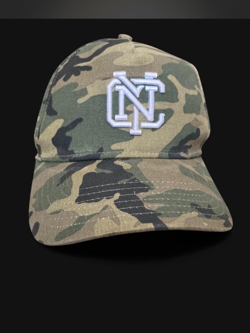 Cotton On Camo Baseball Cap with White Embroidered Logo